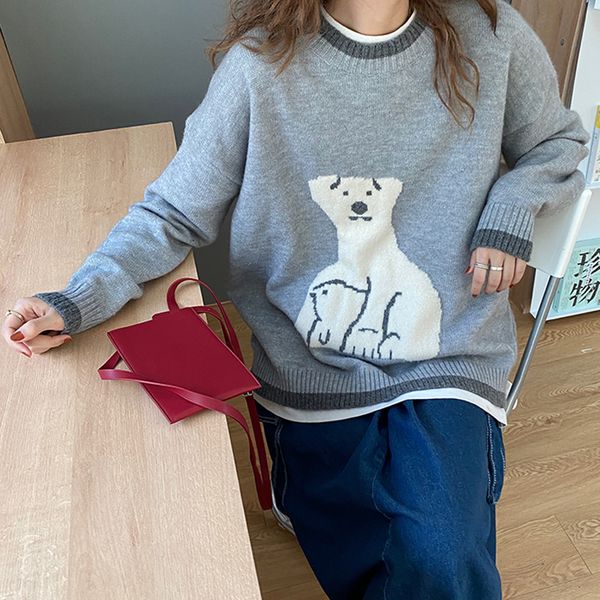 2021 novo outono feminina urso dos desenhos animados moda cor combinando solta em torno do pescoo de malha camisola 02rh, White;black
2021 novo outono feminina urso dos desenhos animados moda cor combinando solta em torno do pescoo de malha camisola 02rh, White;black