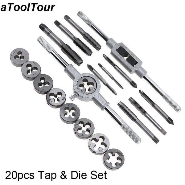 20pcs hand tools tap and die set adjustable wrench nut bolt screw thread metric tap and dies cutting tapping tool kit m3 m6
20pcs hand tools tap and die set adjustable wrench nut bolt screw thread metric tap and dies cutting tapping tool kit m3 m6