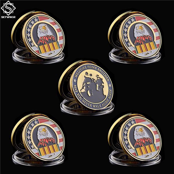 5pcs welcome home brother usa craft gold glory plated challenge commemorative coin
5pcs welcome home brother usa craft gold glory plated challenge commemorative coin