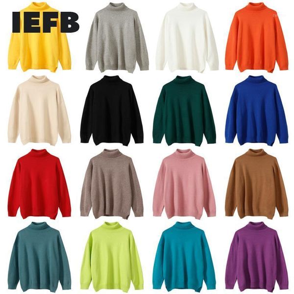 iefb men's wear 2020 korean slim fit autumn winter fashion pullovers multicolor high neck loose kint sweater 9y50291, White;black
iefb men's wear 2020 korean slim fit autumn winter fashion pullovers multicolor high neck loose kint sweater 9y50291, White;black
