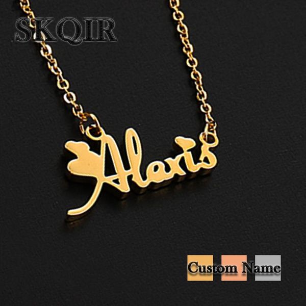 золото на заказ trendy имя женщины стали серебряный nameplate письмо подарков ожерелье цвета персонализированных customized нержавеющей sqcm, Black 
золото на заказ trendy имя женщины стали серебряный nameplate письмо подарков ожерелье цвета персонализированных customized нержавеющей sqcm, Black