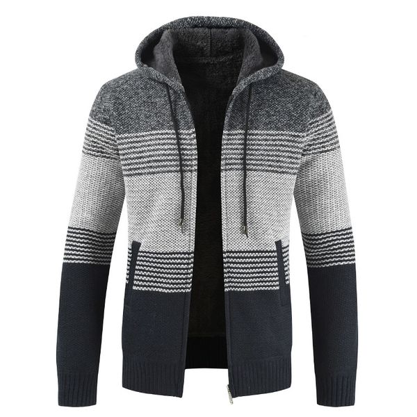 2021 new sweater spring thick warm hooded cardigan jumpers jacket men striped cashmere wool liner zipper fleece coat juj7, Black
2021 new sweater spring thick warm hooded cardigan jumpers jacket men striped cashmere wool liner zipper fleece coat juj7, Black