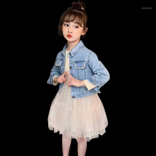 clothing sets clothes for girls denim jacket + dress tracksuits sequin mesh children 6 8 10 12 141, White
clothing sets clothes for girls denim jacket + dress tracksuits sequin mesh children 6 8 10 12 141, White