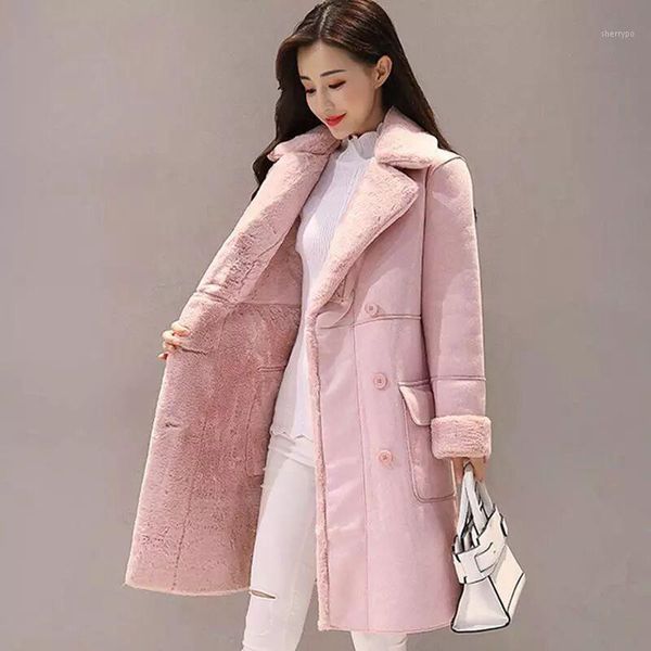 fashion women suede fur winter coat 2020 fashion thick faux sheepskin long jacket overcoat female solid warm trench coats1, Black
fashion women suede fur winter coat 2020 fashion thick faux sheepskin long jacket overcoat female solid warm trench coats1, Black