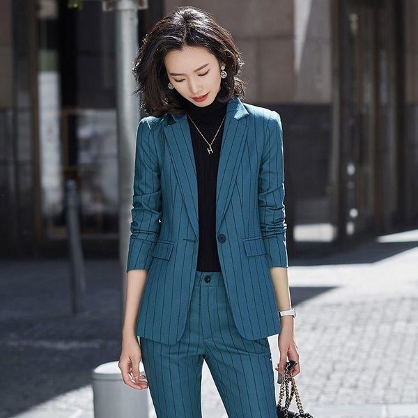 fabric elegant striped formal women business suits styles autumn winter pantsuits ladies office trousers set, White
fabric elegant striped formal women business suits styles autumn winter pantsuits ladies office trousers set, White