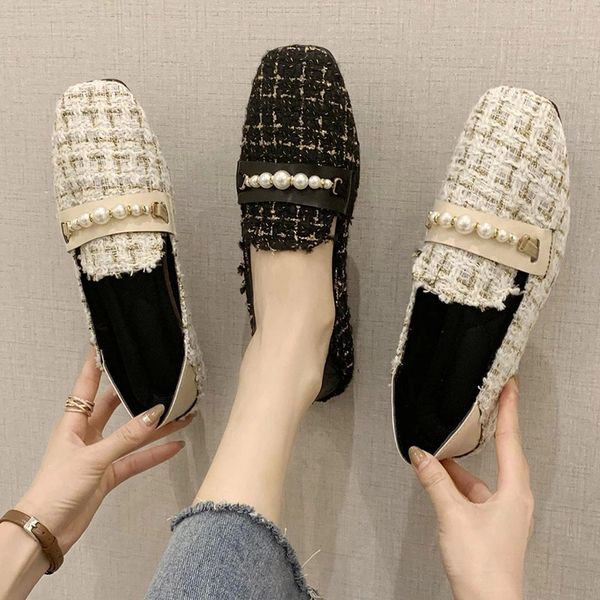 spring autumn women flats pearl slip on flat shoes female plaid boat shoes square toe loafers bead comfortable 8331n #bu0y, Black
spring autumn women flats pearl slip on flat shoes female plaid boat shoes square toe loafers bead comfortable 8331n #bu0y, Black