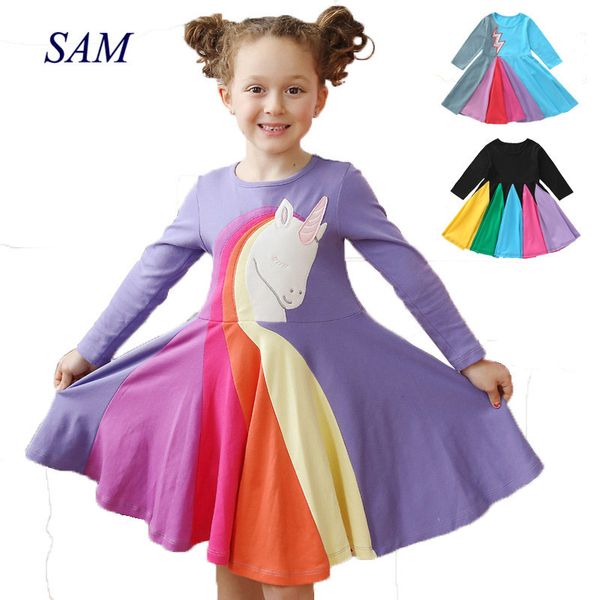 2020 spring children's rainbow dress long-sleeved cartoon embroidered dresses for girls cute animal princess dress clothes lj200923, Red;yellow
2020 spring children's rainbow dress long-sleeved cartoon embroidered dresses for girls cute animal princess dress clothes lj200923, Red;yellow