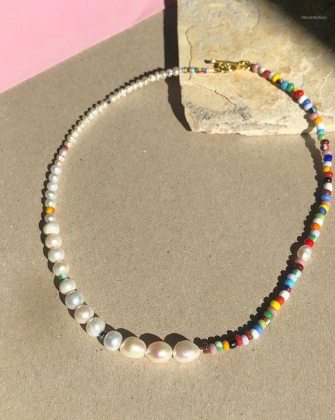 irregular design natural pearl necklace mixed multicolor beads handmade necklace bohemian choker gift for women charm jewelry1, Golden;silver
irregular design natural pearl necklace mixed multicolor beads handmade necklace bohemian choker gift for women charm jewelry1, Golden;silver