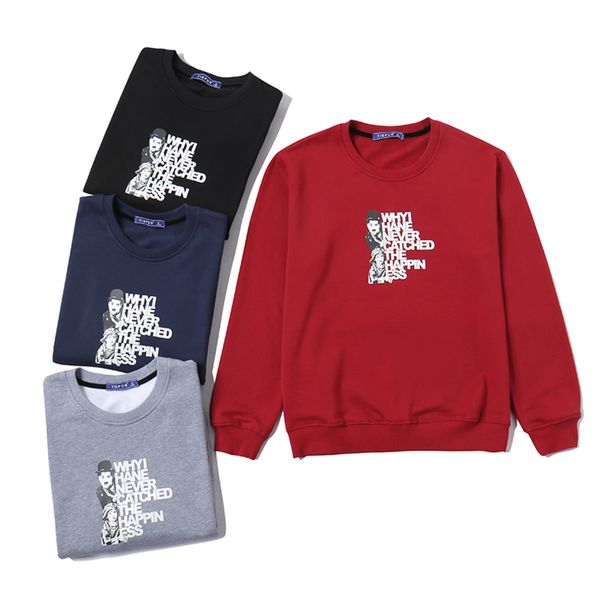 autumn european and american o- neck pullover men's street style sweatshirt with chaplin print loose top, Black
autumn european and american o- neck pullover men's street style sweatshirt with chaplin print loose top, Black