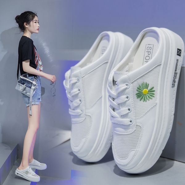 of 2020 the new outside wearing a leather sponge web celebrity thick bottom half dragged white shoe students in baotou x1020, Black
of 2020 the new outside wearing a leather sponge web celebrity thick bottom half dragged white shoe students in baotou x1020, Black