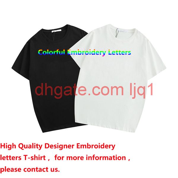 men's women designer t-shirts short sleeve cotton blend for summer brand fashion t-shirt with brand letter embroidery 2 colors wholesal, White;black
men's women designer t-shirts short sleeve cotton blend for summer brand fashion t-shirt with brand letter embroidery 2 colors wholesal, White;black