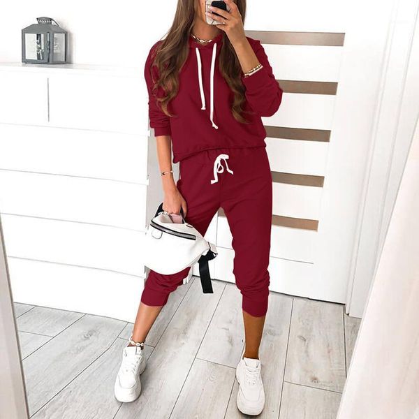ladies two-piece sportswear solid color casual hooded pullover drawstring trousers sports fitness clothing spring and autumn new1, Gray
ladies two-piece sportswear solid color casual hooded pullover drawstring trousers sports fitness clothing spring and autumn new1, Gray