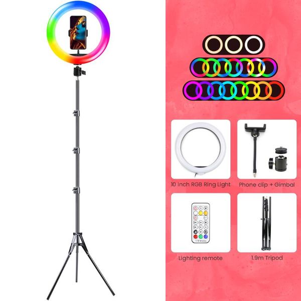 flash heads rgb ring light 10 inch 26 colors video with tripod holder stand led selfie lamp pography lighting for po studio live
flash heads rgb ring light 10 inch 26 colors video with tripod holder stand led selfie lamp pography lighting for po studio live