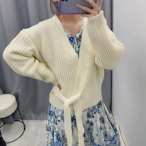 superaen new fashion waistband solid v neck full batwing sleeve sweater women, White
superaen new fashion waistband solid v neck full batwing sleeve sweater women, White