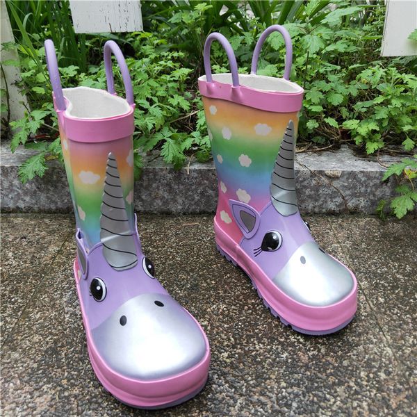 new unicorn kids rain boy girl rubber boots waterproof children cartoon printed fashion non-slip baby water shoes, Black;red 
new unicorn kids rain boy girl rubber boots waterproof children cartoon printed fashion non-slip baby water shoes, Black;red