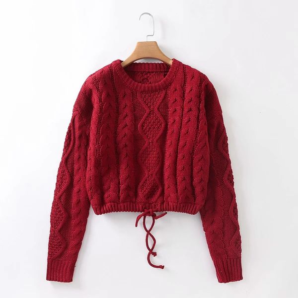 2021 new states to restore ancient ways of french take charge tied rope with high female waist twist knitting sweater x186, Black;white
2021 new states to restore ancient ways of french take charge tied rope with high female waist twist knitting sweater x186, Black;white