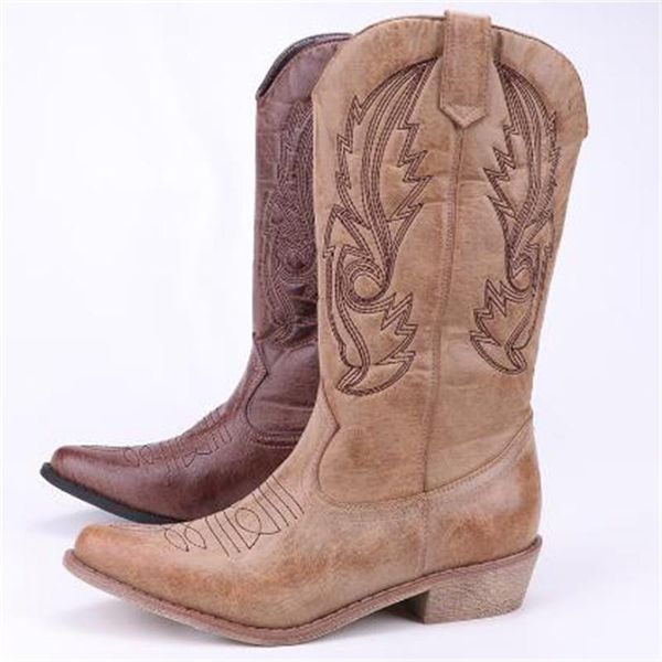 women knee high boots leather cowboy cowgirl boots pointed toe slip-on western girls motorcycle shoes woman ladies, Black
women knee high boots leather cowboy cowgirl boots pointed toe slip-on western girls motorcycle shoes woman ladies, Black