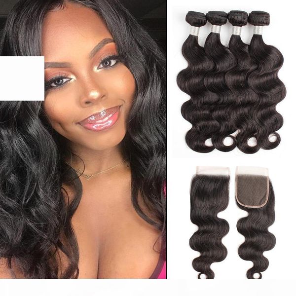 brazilian virgin hair bundles with closures body wave natural color 4 bundles with 4x4 lace closure 10-28 inch remy human hair extension, Black;brown
brazilian virgin hair bundles with closures body wave natural color 4 bundles with 4x4 lace closure 10-28 inch remy human hair extension, Black;brown