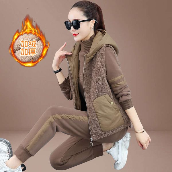 thickened sports suit women autumn winter 2020 new cashmere fashion sweater three piece casual wear, Gray
thickened sports suit women autumn winter 2020 new cashmere fashion sweater three piece casual wear, Gray
