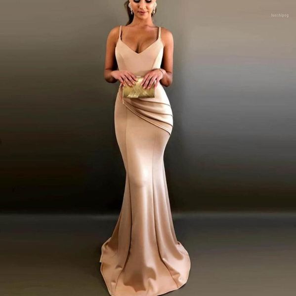 women strappy dresses sleeveless v-neck pure color mermaid prom gown dress christmas party elegant dress1, Black;gray
women strappy dresses sleeveless v-neck pure color mermaid prom gown dress christmas party elegant dress1, Black;gray