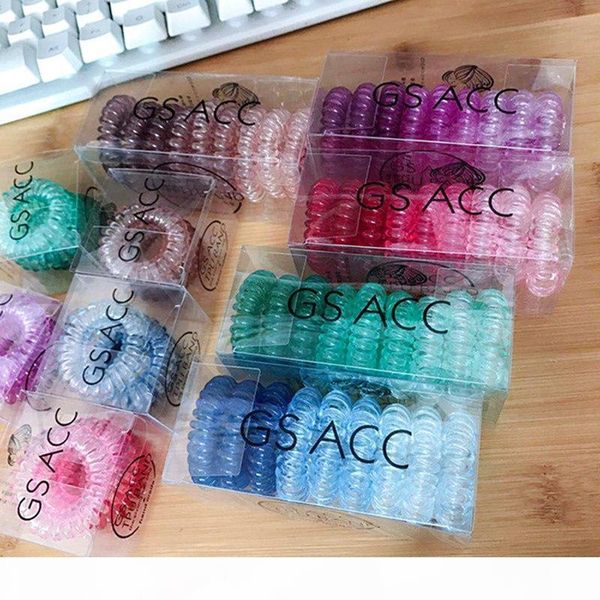 9pcs small thin colorful elastic plastic rubber spiral coil telephone cord wire no crease hair ties scrunchies hair ring band
9pcs small thin colorful elastic plastic rubber spiral coil telephone cord wire no crease hair ties scrunchies hair ring band