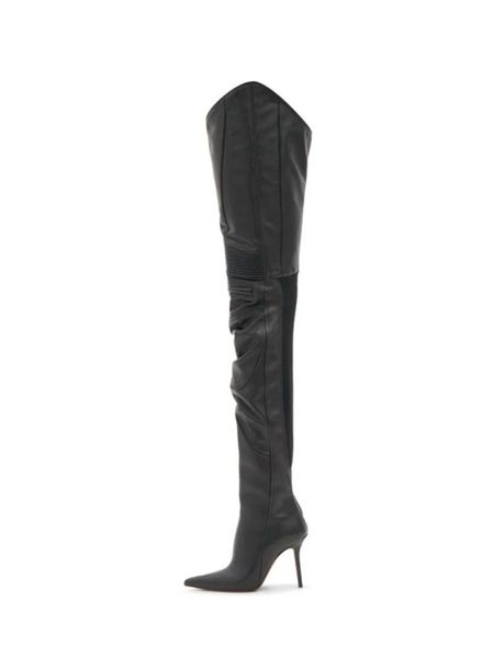 boots overknee stiefel thigh high patchwork winter pointed toe stiletto heel women custom made shoes, Black
boots overknee stiefel thigh high patchwork winter pointed toe stiletto heel women custom made shoes, Black
