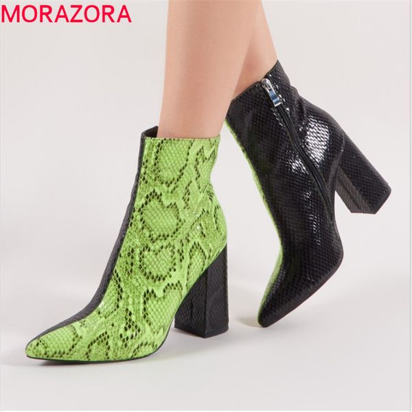 morazora 2019 ankle boots for women pointed toe mixed colors high heels boots simple zipper fashion shoes woman t200425, Black
morazora 2019 ankle boots for women pointed toe mixed colors high heels boots simple zipper fashion shoes woman t200425, Black