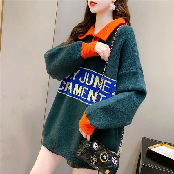 2021 heavy polo neck lazy style woman's fleeing sweater superior mesh new fall and winter letter amendment fashion 83vi, White;black
2021 heavy polo neck lazy style woman's fleeing sweater superior mesh new fall and winter letter amendment fashion 83vi, White;black