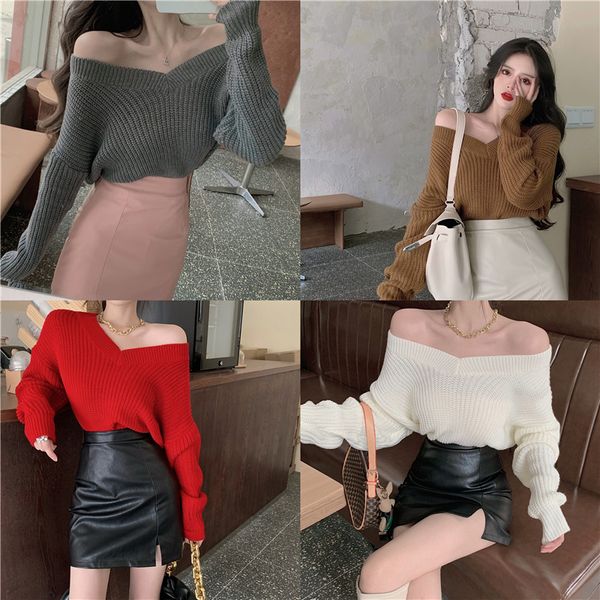 new autumn 2020 wear v-neck sweater cardigan + split buttock leather skirt two piece fashion suit for women
new autumn 2020 wear v-neck sweater cardigan + split buttock leather skirt two piece fashion suit for women