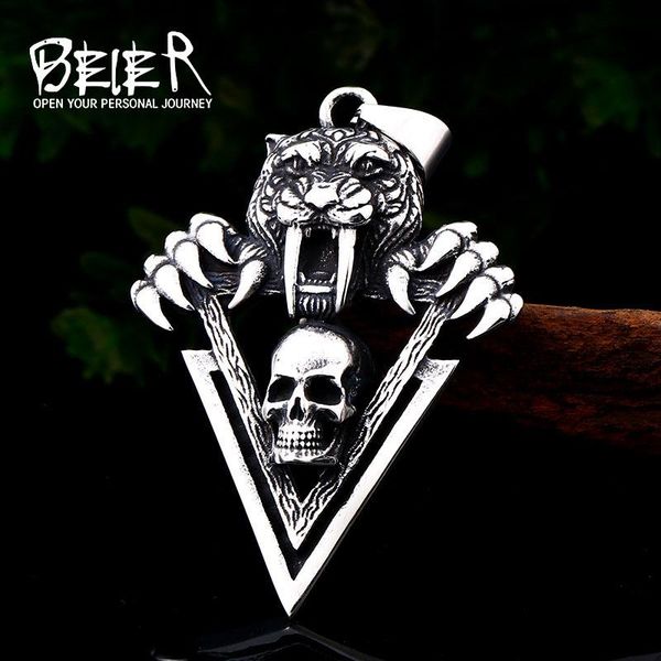 бережка 316l из нержавеющей стали из нержавеющей стали тигр череп ожерелье человек цепь унисекс удача сплав ретро винтажные ювелирные издели, Bronze;silver 
бережка 316l из нержавеющей стали из нержавеющей стали тигр череп ожерелье человек цепь унисекс удача сплав ретро винтажные ювелирные издели, Bronze;silver