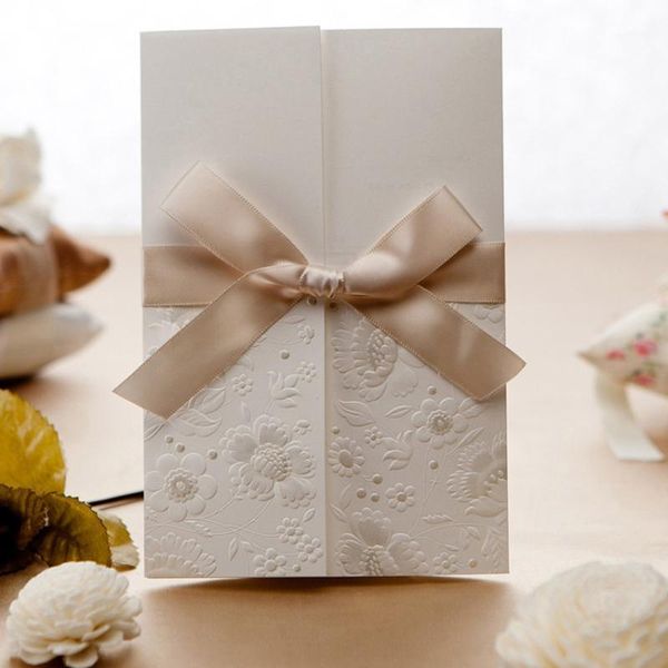 greeting cards 50pcs vintage embossed wedding invitations with ribbon bowknot engagement for marriage bride shower favors,customizable1
greeting cards 50pcs vintage embossed wedding invitations with ribbon bowknot engagement for marriage bride shower favors,customizable1