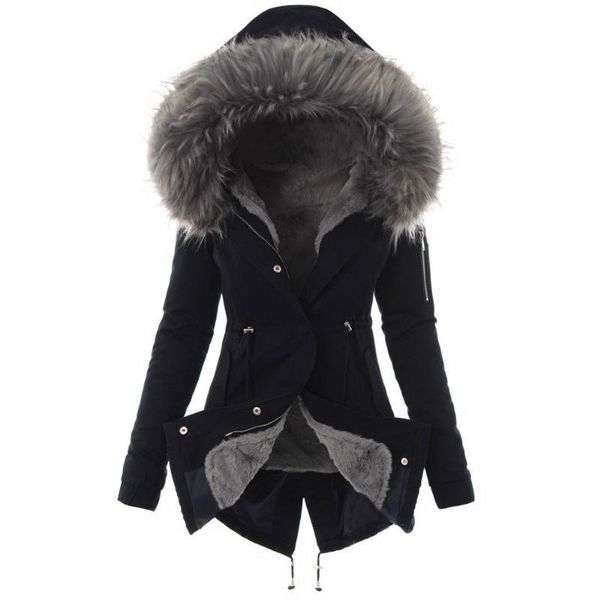women's down & parkas plus size 3xl 2021 fashion women coats and jackets winter slim pure color hooded ropa de invierno mujer, Black
women's down & parkas plus size 3xl 2021 fashion women coats and jackets winter slim pure color hooded ropa de invierno mujer, Black