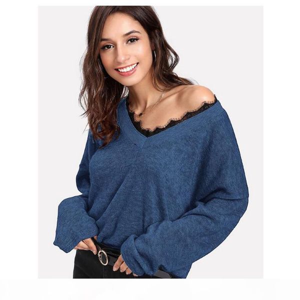women designer sweaters fashion v neck long sleeves casual solid color loose pullover sweater female luxury clothes, White;black
women designer sweaters fashion v neck long sleeves casual solid color loose pullover sweater female luxury clothes, White;black