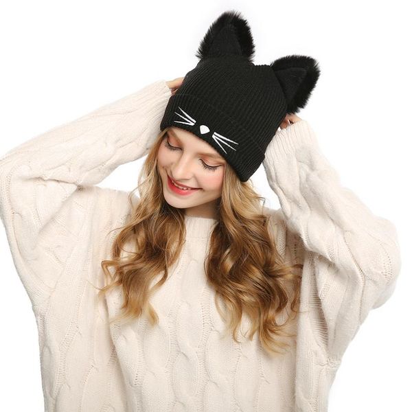 winter warm hats for women's cat ears skullies hat black hats drilling 2020 new beanies girls rhinestone outdoor cap head, Blue;gray
winter warm hats for women's cat ears skullies hat black hats drilling 2020 new beanies girls rhinestone outdoor cap head, Blue;gray