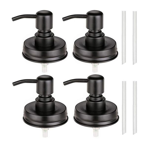 4-pack mason jar soap dispenser lid, painted black rust proof lotion dispenser lid for regular mouth mason jar
4-pack mason jar soap dispenser lid, painted black rust proof lotion dispenser lid for regular mouth mason jar