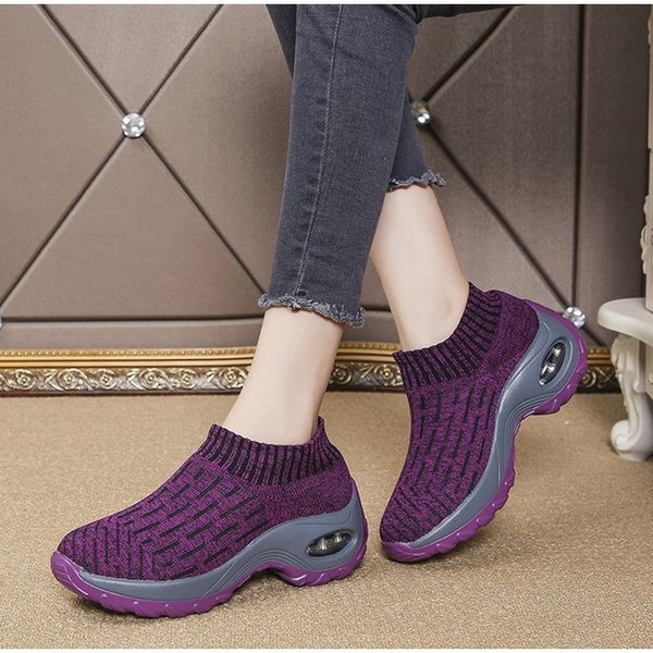 women stripe sock sneakers mesh vulcanized shoes woman slip on flats spring ladies thick platform shoes female causal fashion y200424, Black
women stripe sock sneakers mesh vulcanized shoes woman slip on flats spring ladies thick platform shoes female causal fashion y200424, Black