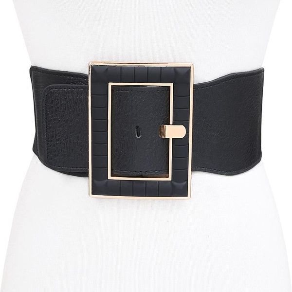 metal retro buckle elastic waist closure women's decorative dress decoration ultra wide black elastic belt ladies joker 7.5cm, Black;brown
metal retro buckle elastic waist closure women's decorative dress decoration ultra wide black elastic belt ladies joker 7.5cm, Black;brown