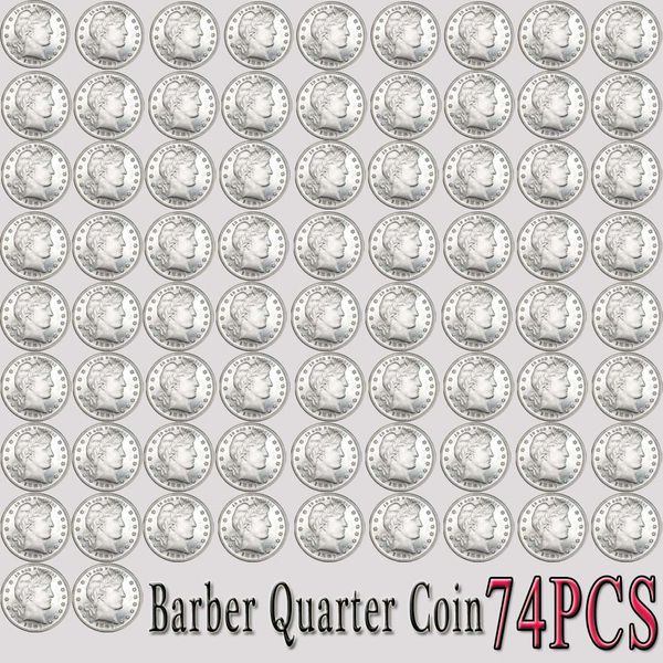 74pcs usa barber quarter copy coins 1892-1916 p-s-d-o 24mm bright coins collection
74pcs usa barber quarter copy coins 1892-1916 p-s-d-o 24mm bright coins collection