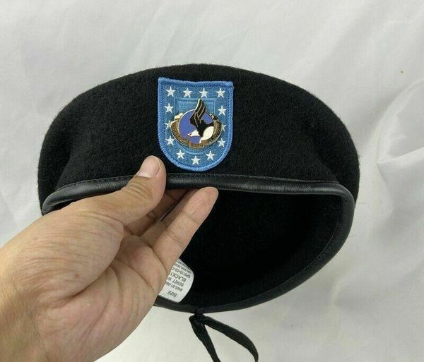 us army infantry regiment wool beret rendezvous with emblem hat store1, Blue;gray