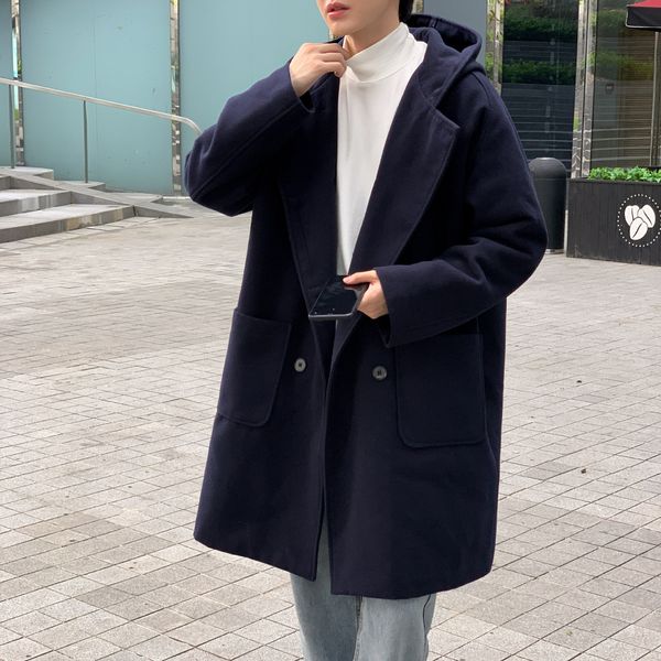 autumn and winter mid long hooded windbreaker korean fashion casual cape couple british coat men's, Tan;black
autumn and winter mid long hooded windbreaker korean fashion casual cape couple british coat men's, Tan;black