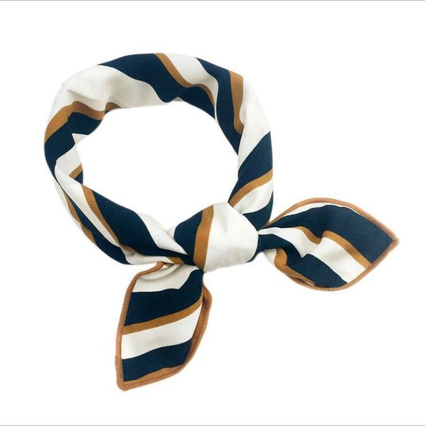 scarves 50*50cm silk scarf women small soft squares decorative head multicolor stripe print kerchief neck wrap, Blue;gray
scarves 50*50cm silk scarf women small soft squares decorative head multicolor stripe print kerchief neck wrap, Blue;gray