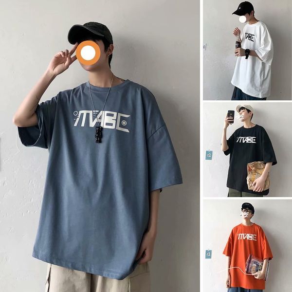 men's short sleeve t-shirt korean 2020 spring and summer new fashion brand harajuku round neck loose clothes, White;black
men's short sleeve t-shirt korean 2020 spring and summer new fashion brand harajuku round neck loose clothes, White;black