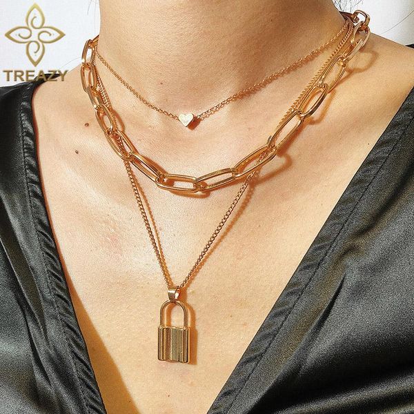 treazy мода многослойного lover замок подвеска choker ожерелье punk padlock сердце цепь ожерелье collier себе подарок ювелирных изделий, Golden;silver
treazy мода многослойного lover замок подвеска choker ожерелье punk padlock сердце цепь ожерелье collier себе подарок ювелирных изделий, Golden;silver