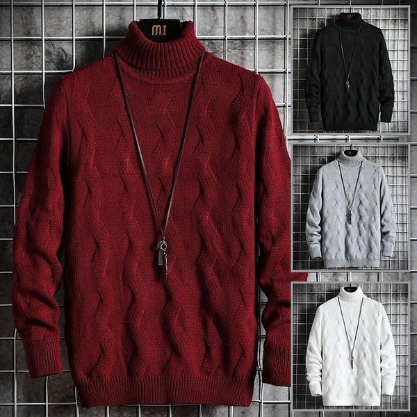 men's sweaters winter thick sweater men turtleneck slim fit knitting warm christmas and pullover, White;black
men's sweaters winter thick sweater men turtleneck slim fit knitting warm christmas and pullover, White;black