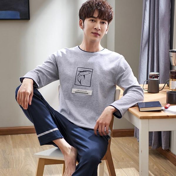 pajamas men's spring and autumn long-sleeved cotton casual home wear thin cotton plus simple suit pyjama homme sommeil 2020, Black;brown
pajamas men's spring and autumn long-sleeved cotton casual home wear thin cotton plus simple suit pyjama homme sommeil 2020, Black;brown