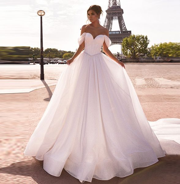 blingbling off the shoulder beading crystal sashes a-line wedding dress court train bridal gown vestido de noiva 2022 robe mariage, White
blingbling off the shoulder beading crystal sashes a-line wedding dress court train bridal gown vestido de noiva 2022 robe mariage, White