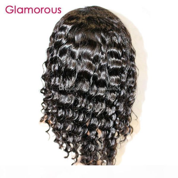 glamorous human hair lace front wig natural color deep wave wig for black women, Black;brown
glamorous human hair lace front wig natural color deep wave wig for black women, Black;brown