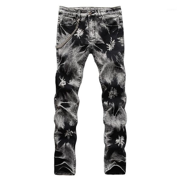 men's snow washed tie and dyed jeans with chain streetwear gray black slim straight stretch denim pants1, Blue
men's snow washed tie and dyed jeans with chain streetwear gray black slim straight stretch denim pants1, Blue