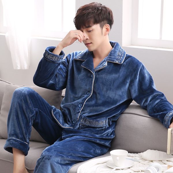 plus size men's pajamas suits 2pcs autumn winter thick male leisure wear coral veet noble style homewear flannel, Black;brown
plus size men's pajamas suits 2pcs autumn winter thick male leisure wear coral veet noble style homewear flannel, Black;brown