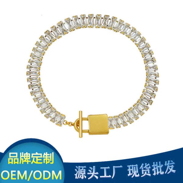 chain bracelet light luxury gorgeous lock t-buckle zircon inlaid bracelet titanium steel plated 18k new ins headpiece, Black
chain bracelet light luxury gorgeous lock t-buckle zircon inlaid bracelet titanium steel plated 18k new ins headpiece, Black